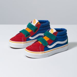 Vans Erkek Çocuk Mid Ayakkabı Primary Block Sk8-Mid Reissue V Mavi/Beyaz | 53001-345